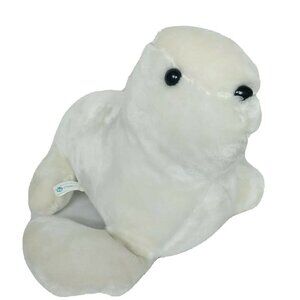Sea World White Harp Seal Arctic Plush 15 Inch Vintage